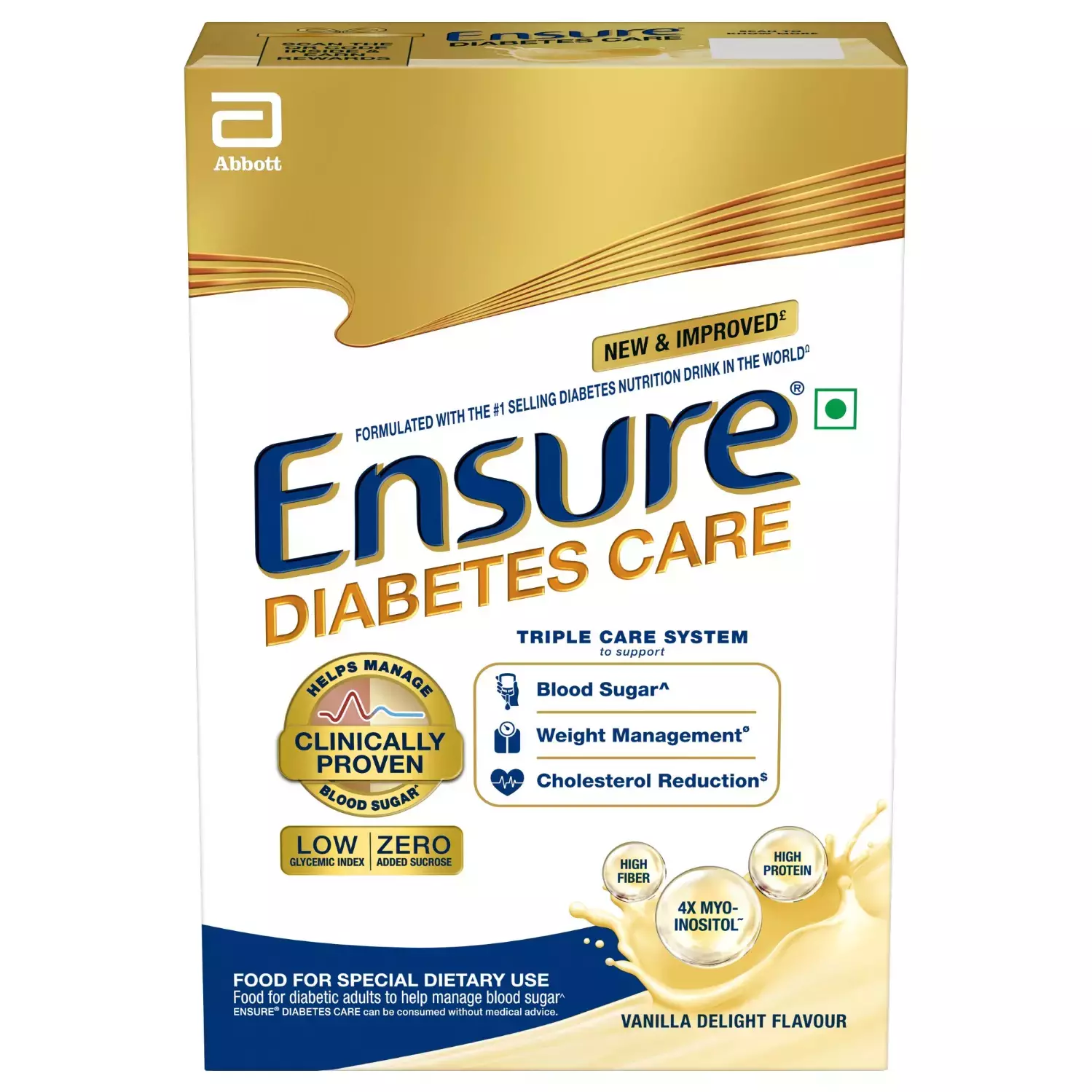 Ensure Diabetes Care Nutrition Drink Vanilla Flavour Box 375 Gm