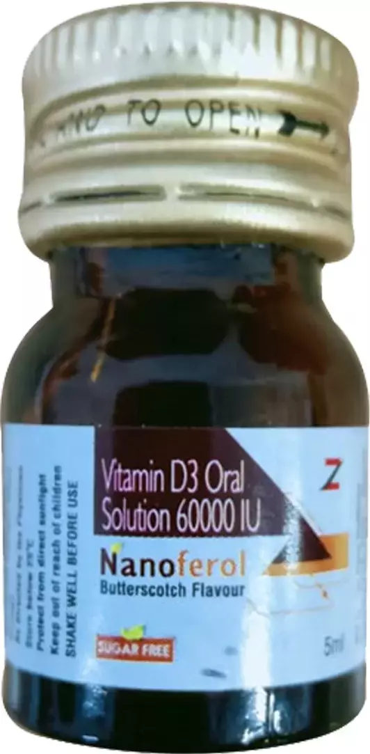 Nanoferol Butterscotch Flavour Sugar Free Bottle Of 5Ml Oral Solution