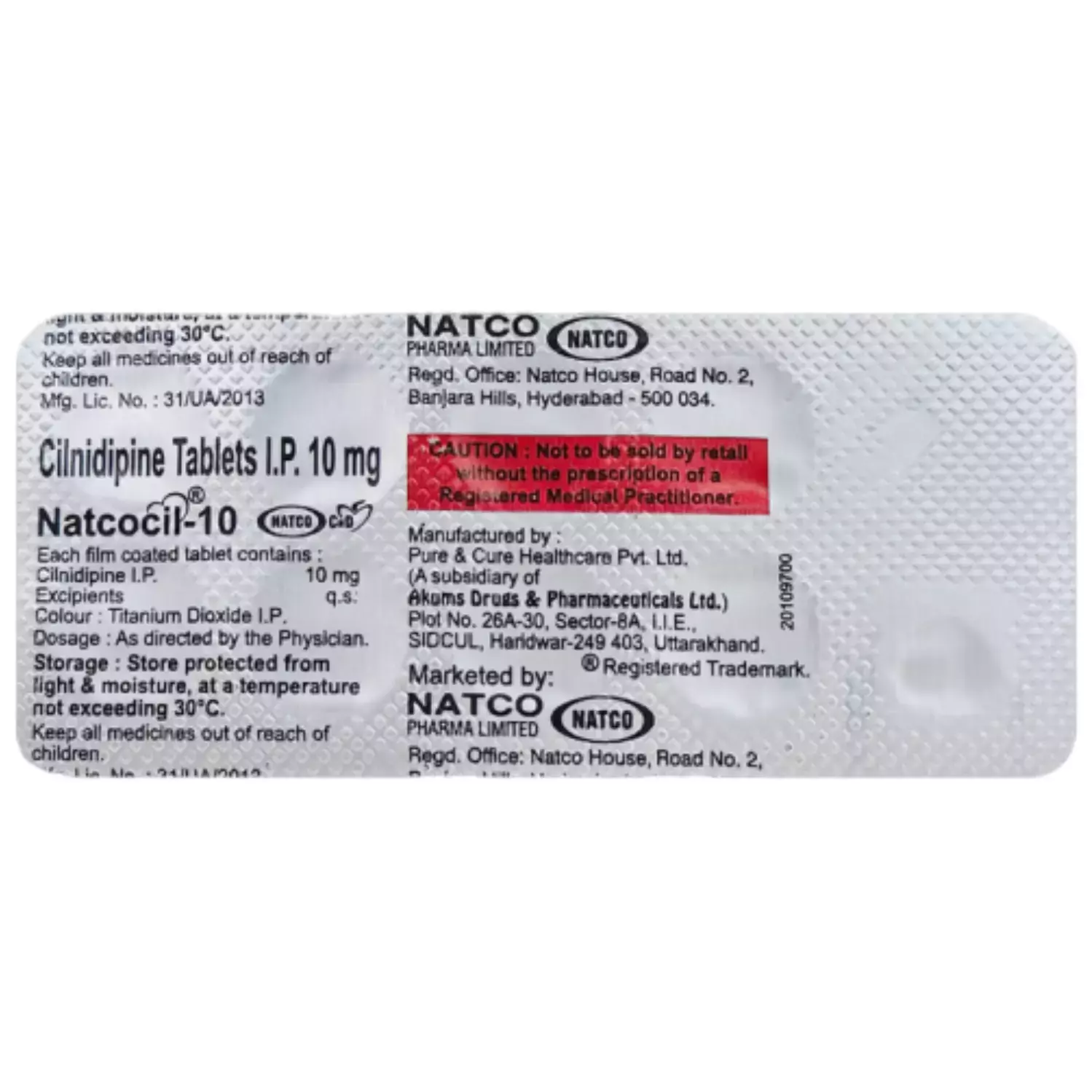 Natcocil 10Mg Strip Of 10 Tablets
