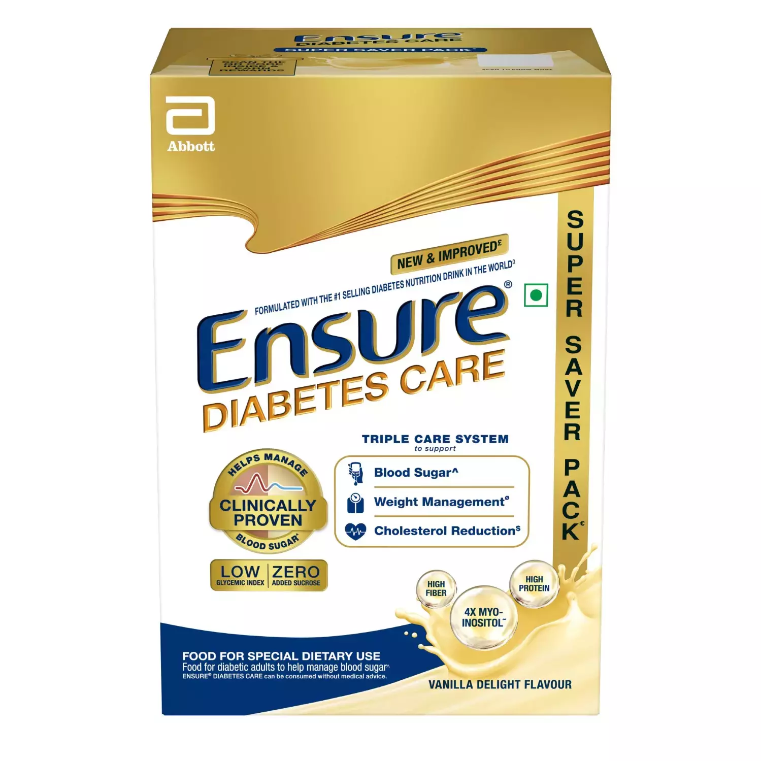 Ensure Diabetes Care Nutrition Drink Vanilla Delight Flavour Box 950 Gm