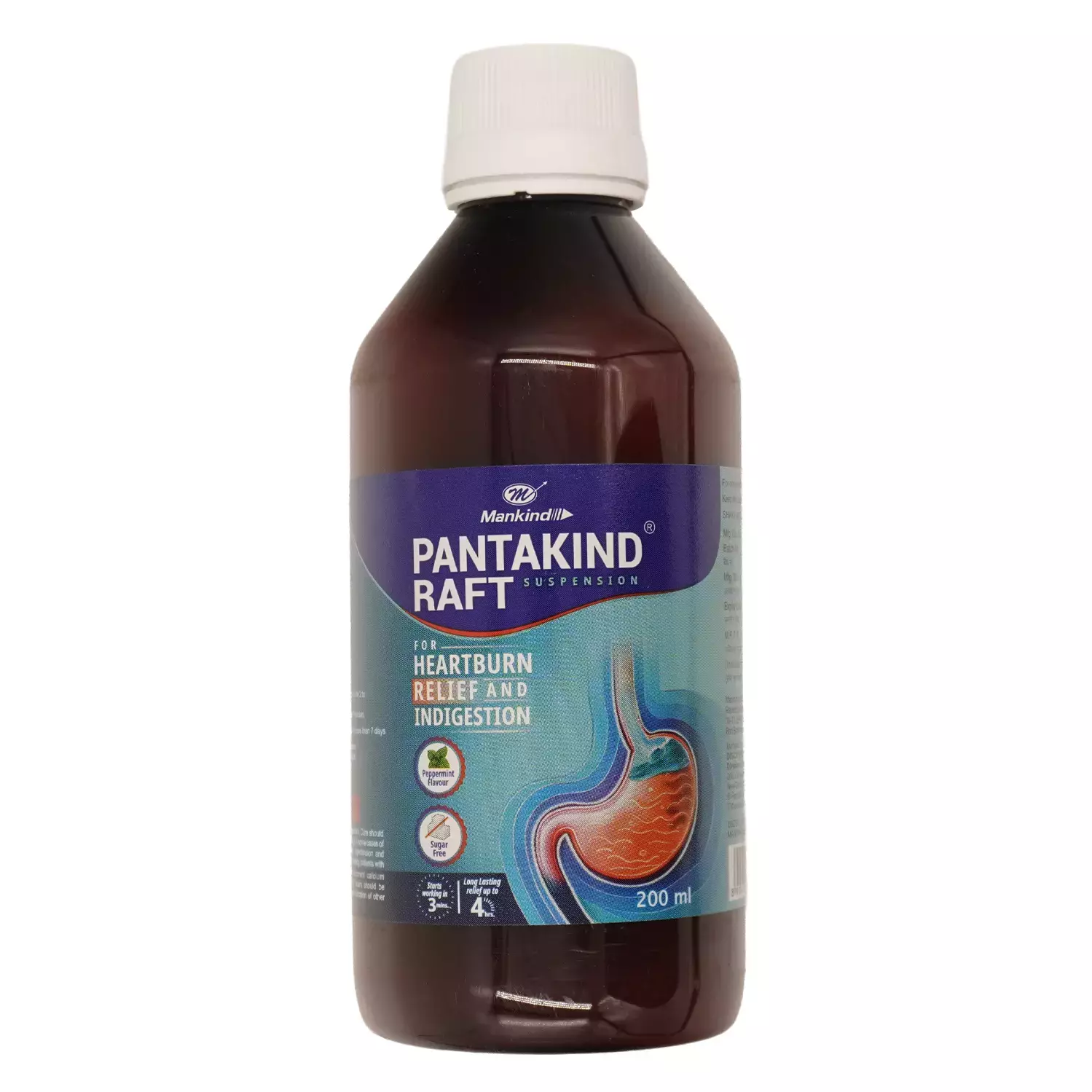 Pantakind Raft Peppermint Flavour Sugar Free Bottle Of 200Ml Suspension