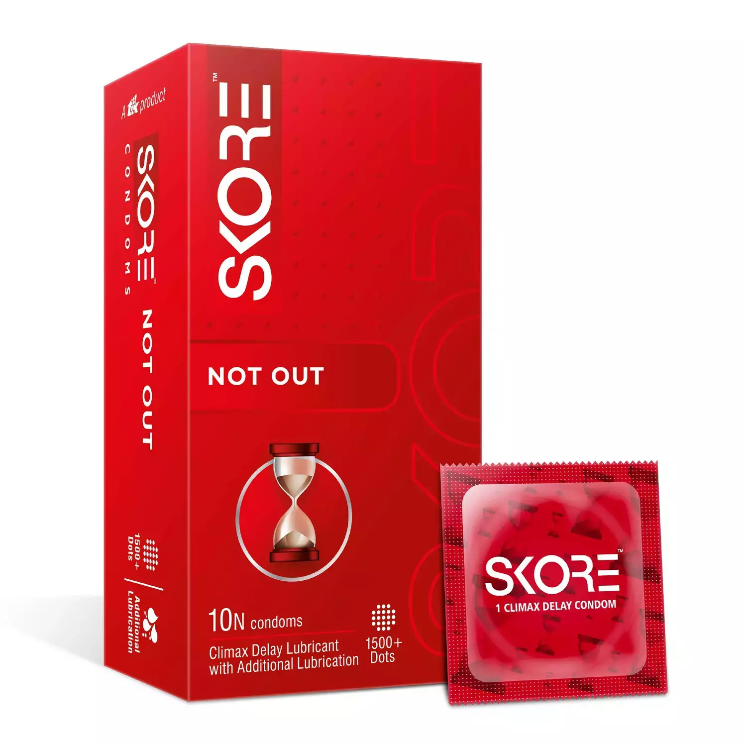 Skore Not Out Dotted Box Of 10 Condoms