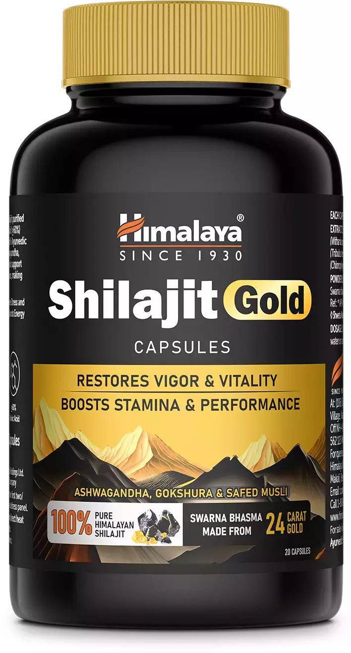 Himalaya Shilajit Gold | Restores Vigor & Vitality | Boosts Stamina & Performance | 20 Capsules