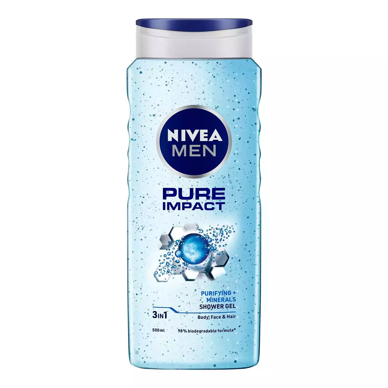 Nivea Men Body Wash | Pure Impact Shower Gel For Body | Face & Hair | 500 Ml