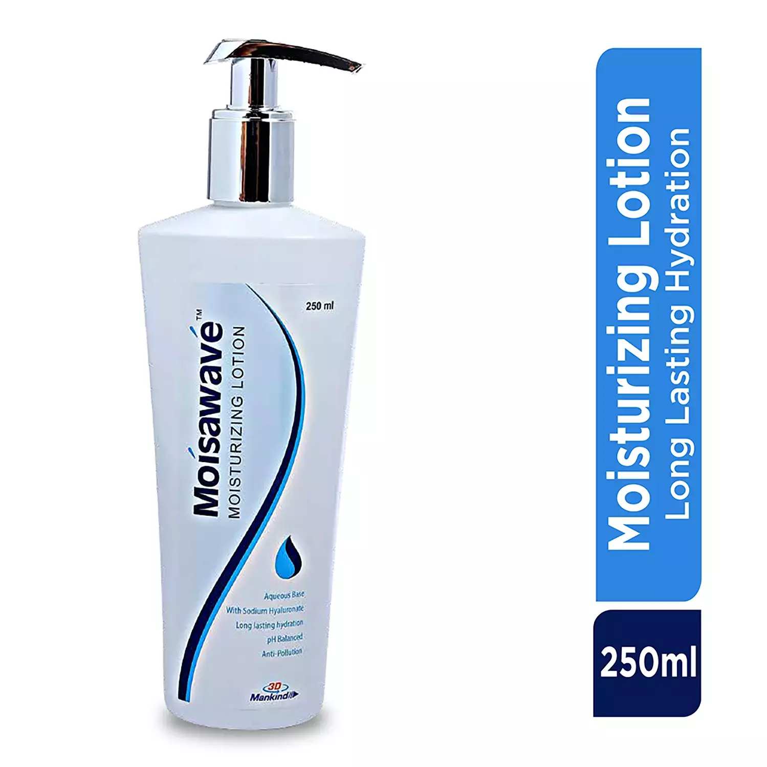 Mankind Moisawave Lotion | Longlasting Hydration | Non Greasy | All Skin Type | Ph Balanced | 250 Ml