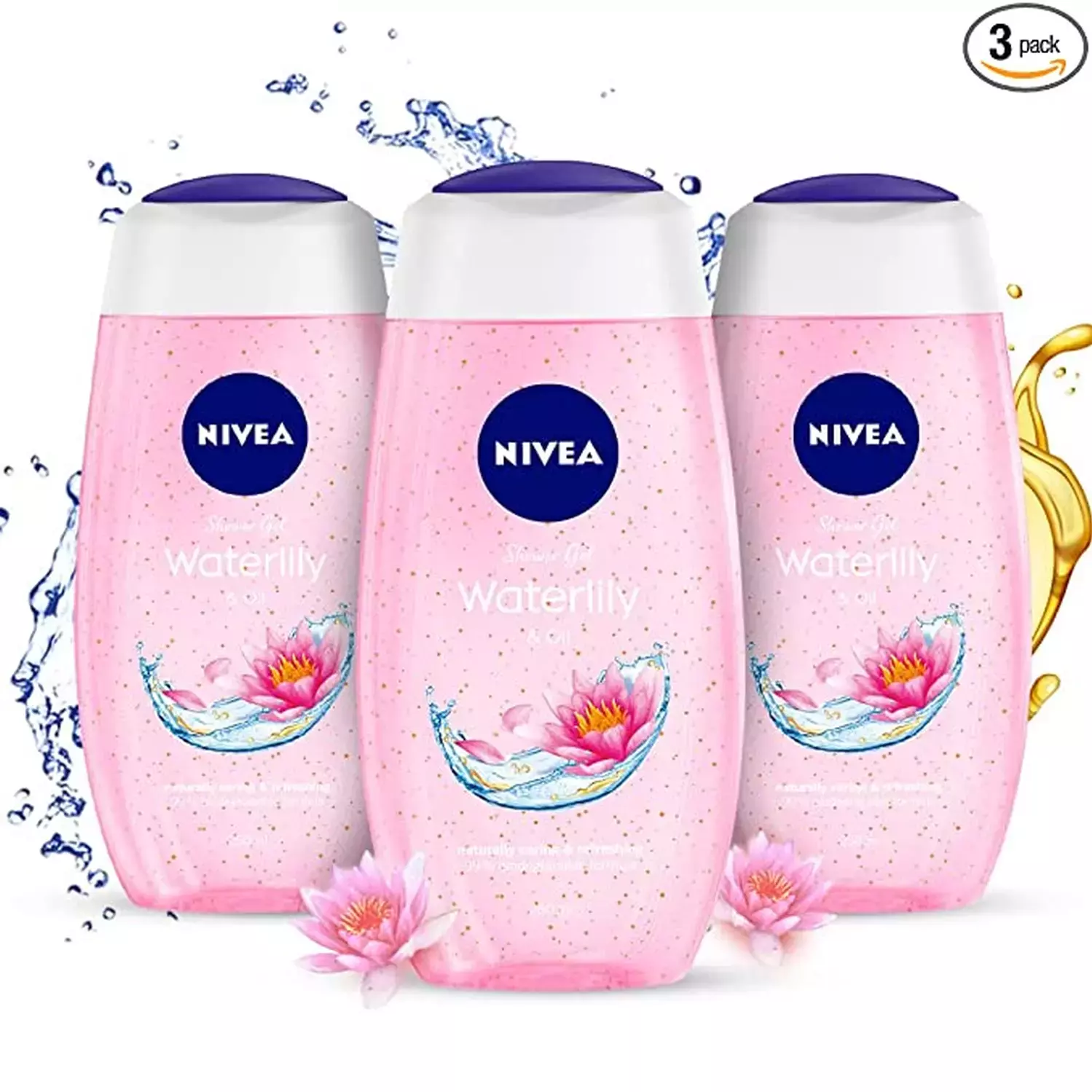 Nivea Waterlily And Oil Shower Gel | 250Ml (Pack Of 3)