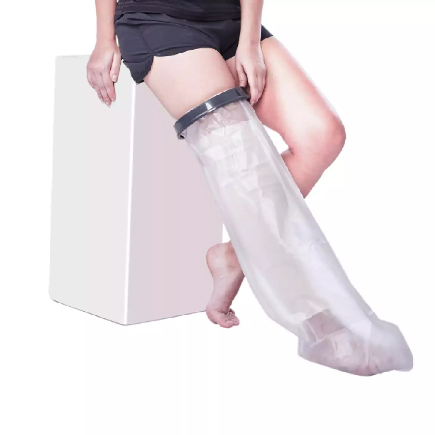 Vissco Cast Cover (Upto Thigh) - Protects Bandage From Water Exposure During Bath & Shower (Grey)