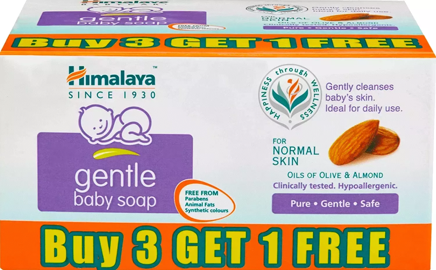 Himalaya Baby Gentle Baby (Buy 3 Get 1 Free) Soap Box Of 75 G