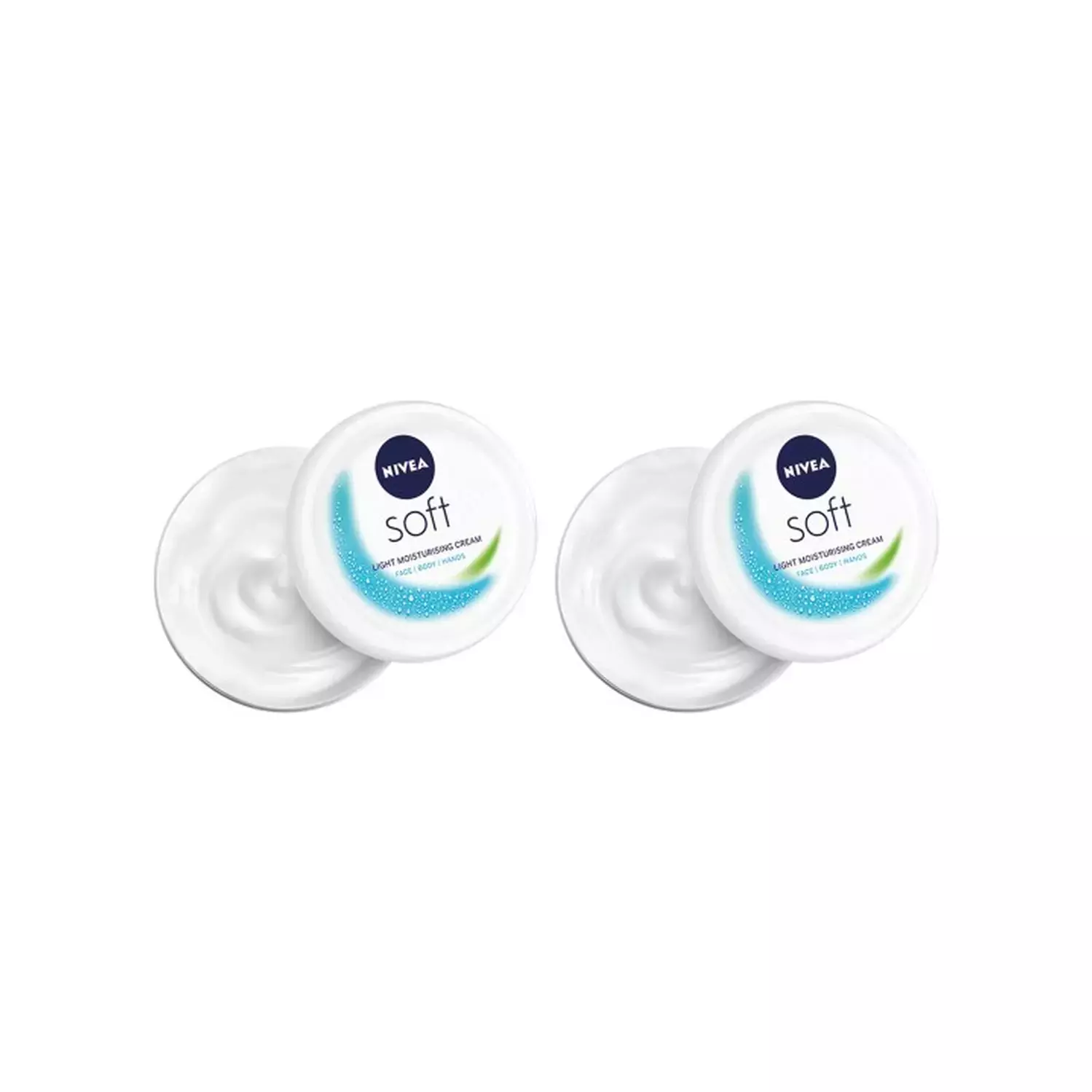 Nivea Set Of 2 Soft Light Moisturizing Non-Sticky Cream With Vitamin E - 300 Ml Each
