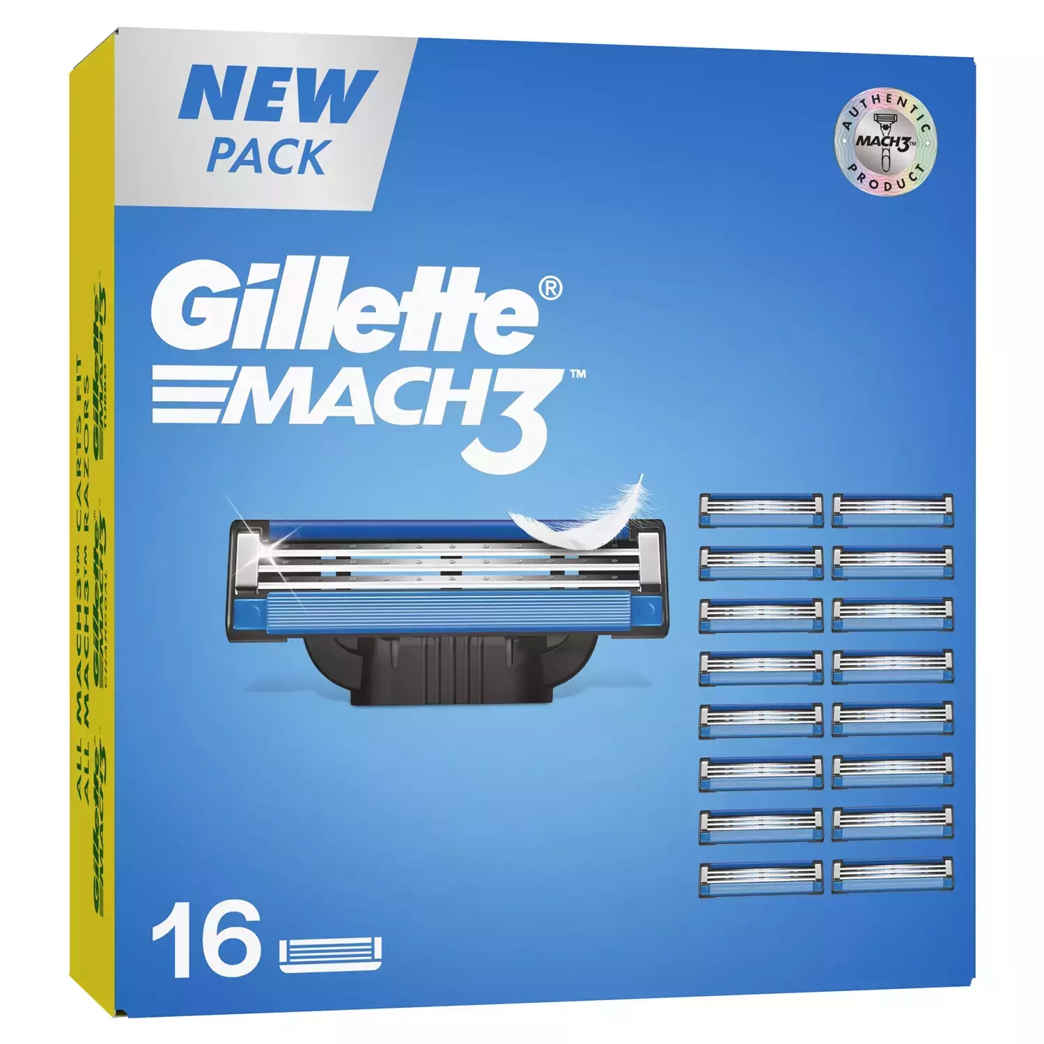 Gillette Mach 3 Shaving Blades Pack Of 16