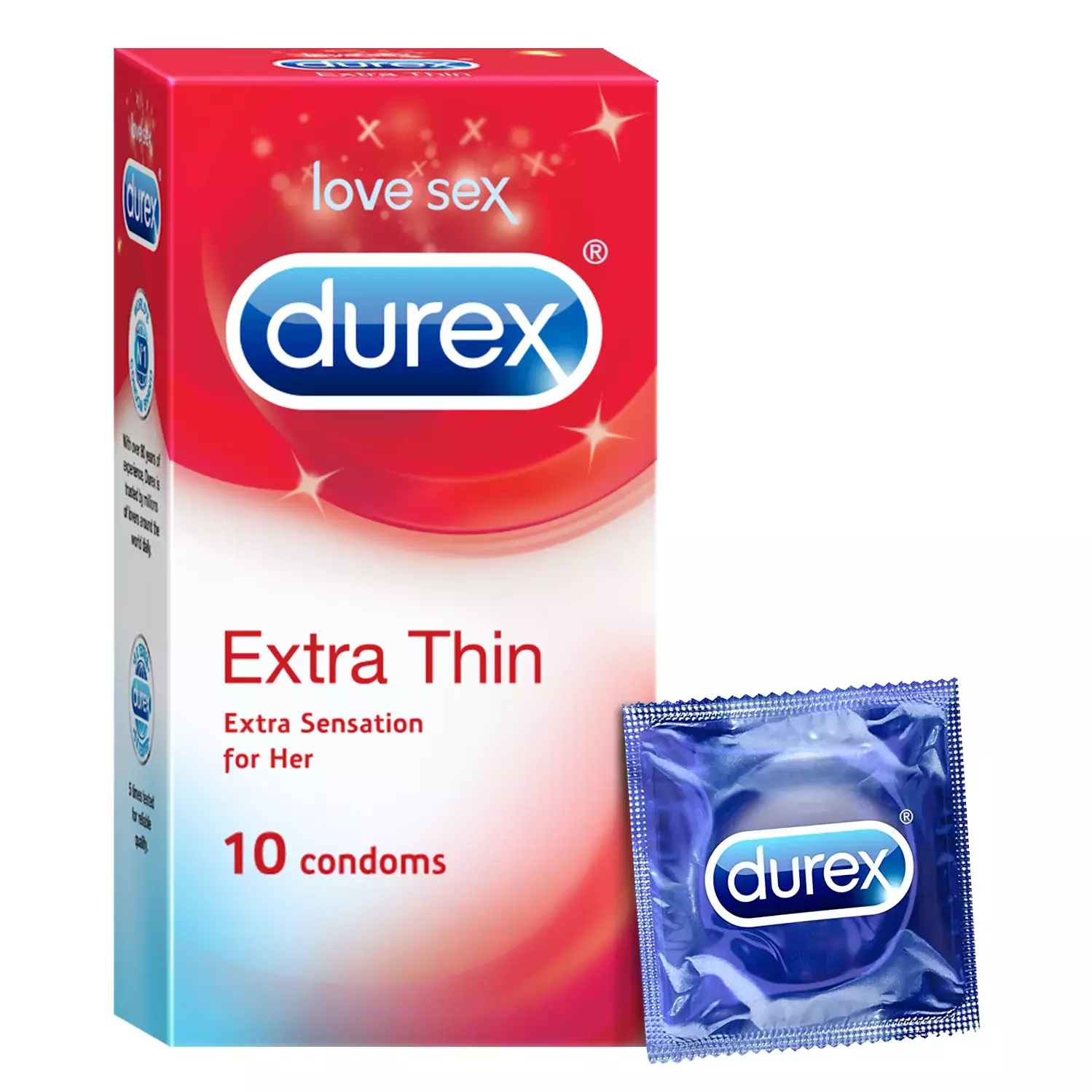Durex Love Sex Extra Thin Condoms | Box | 10 No's