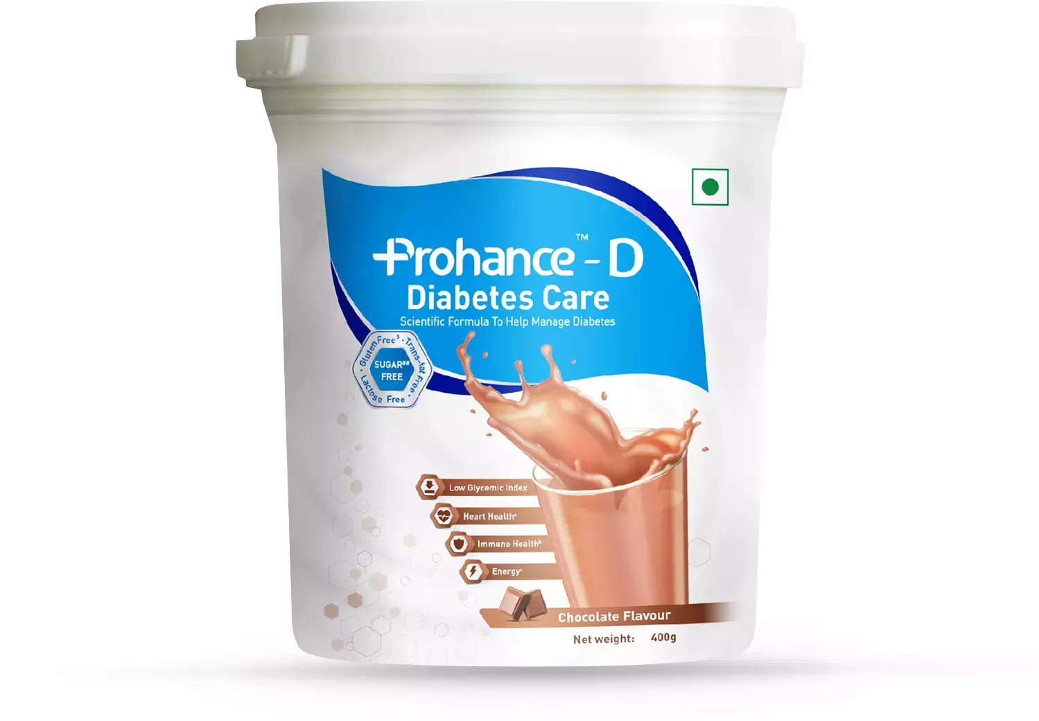Prohance D Chocolate Diabetes Care Powder Sugar Free Jar Of 400 G