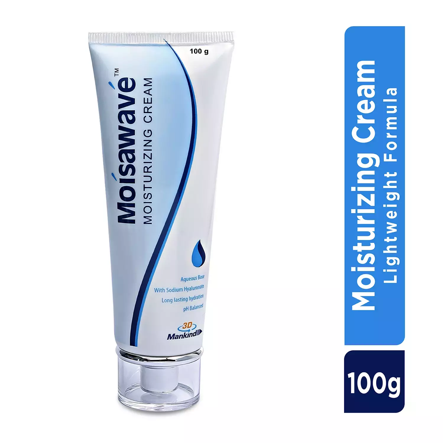 Mankind Moisawave Cream | Lightweight | 72H Moisture Lockdown | For All Skin Type | 100G