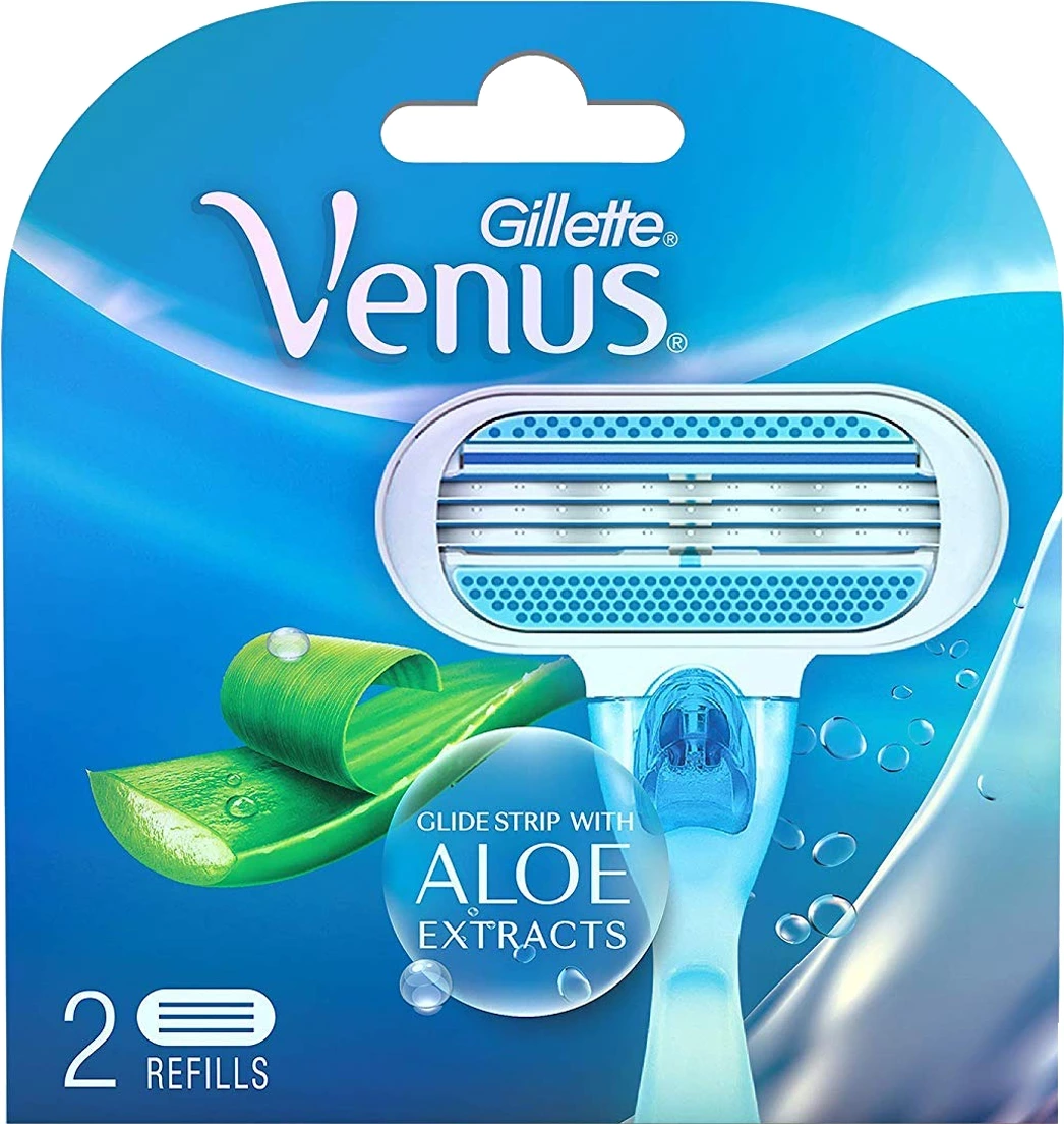 Gillette Venus (Aloe Vera) Razor Blades For Women Pack Of 2