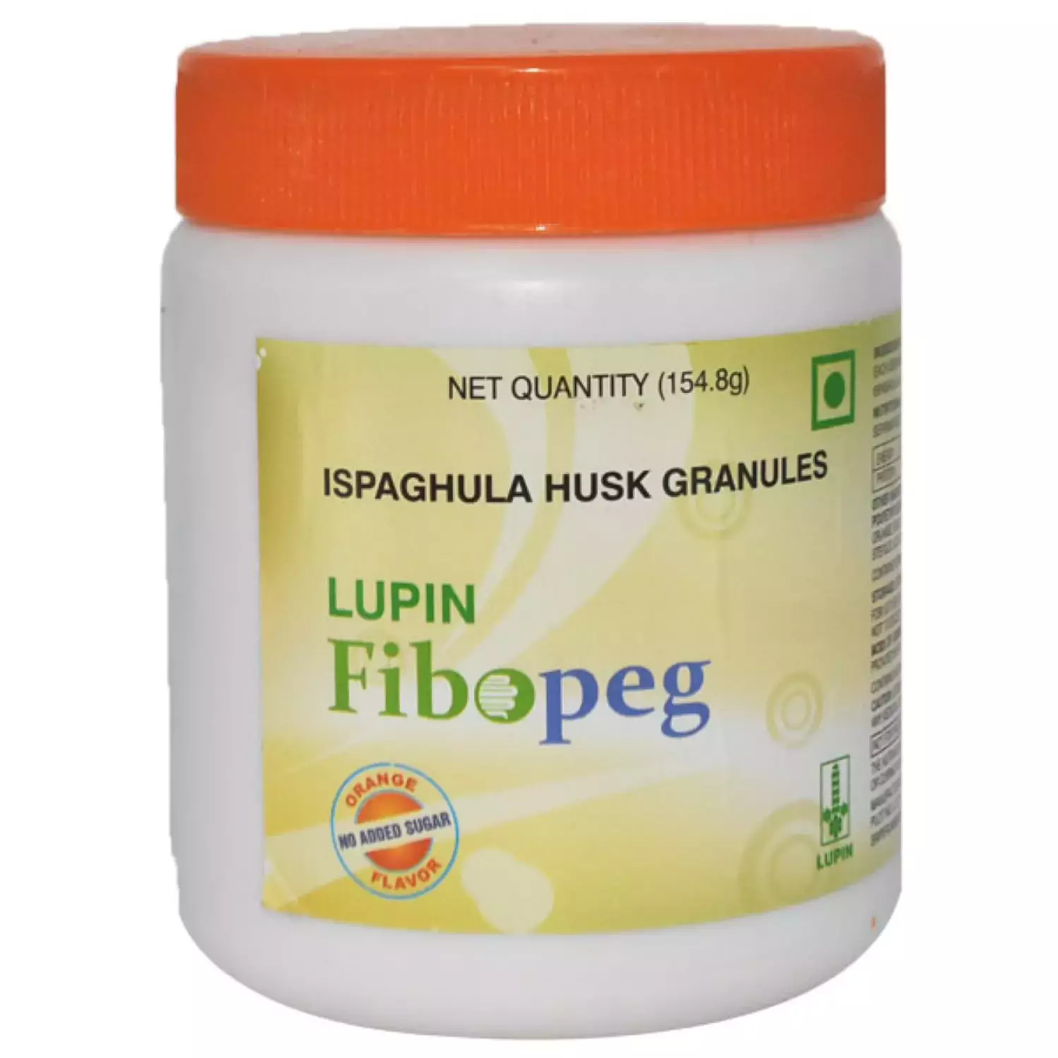 Lupin Fibopeg Orange Flavour Sugar Free Jar Of 154.8Gm Granules
