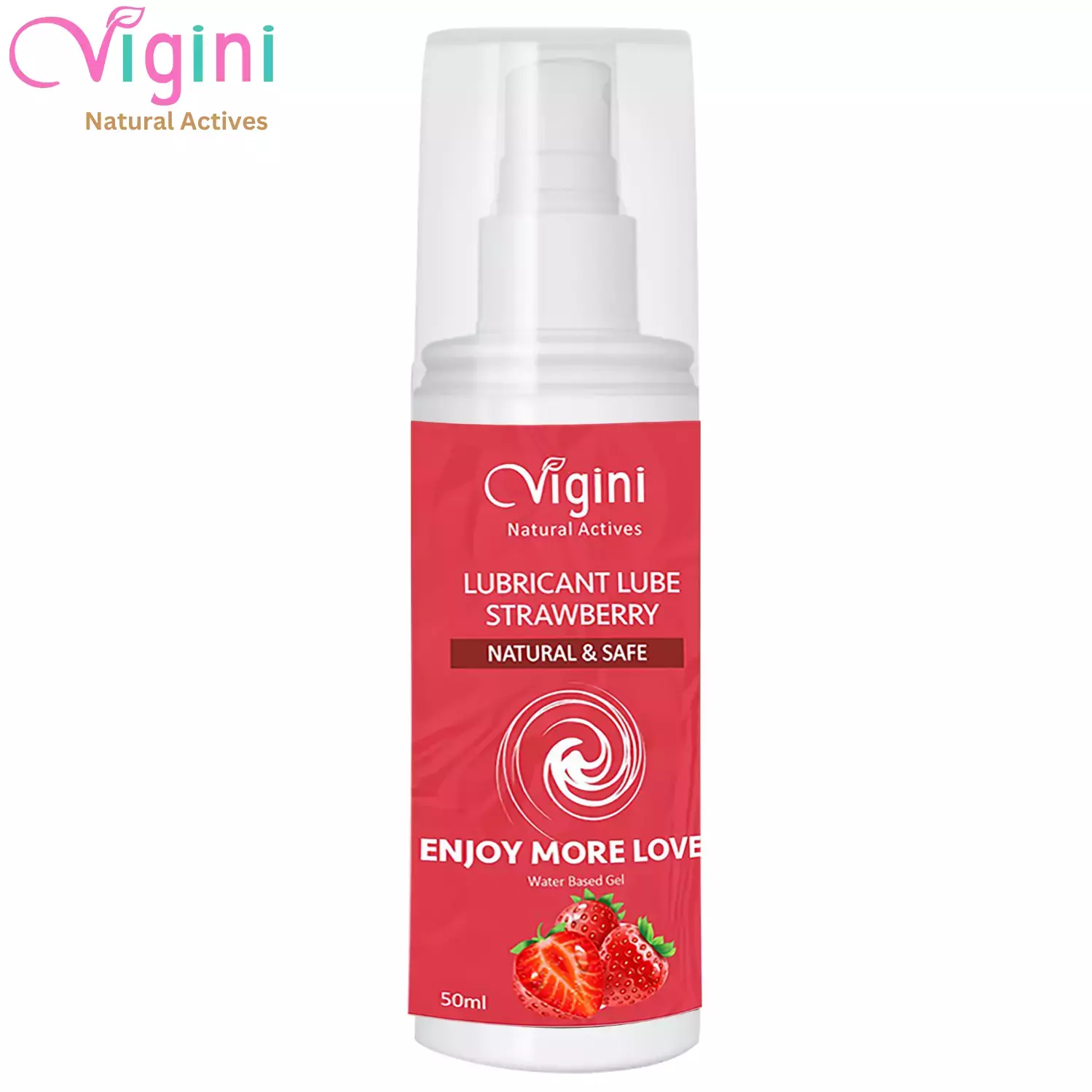 Vigini Intimate Strawberry Lubricant Personal Lube Non-Sticky Water Based Gel For Long Lasting Time