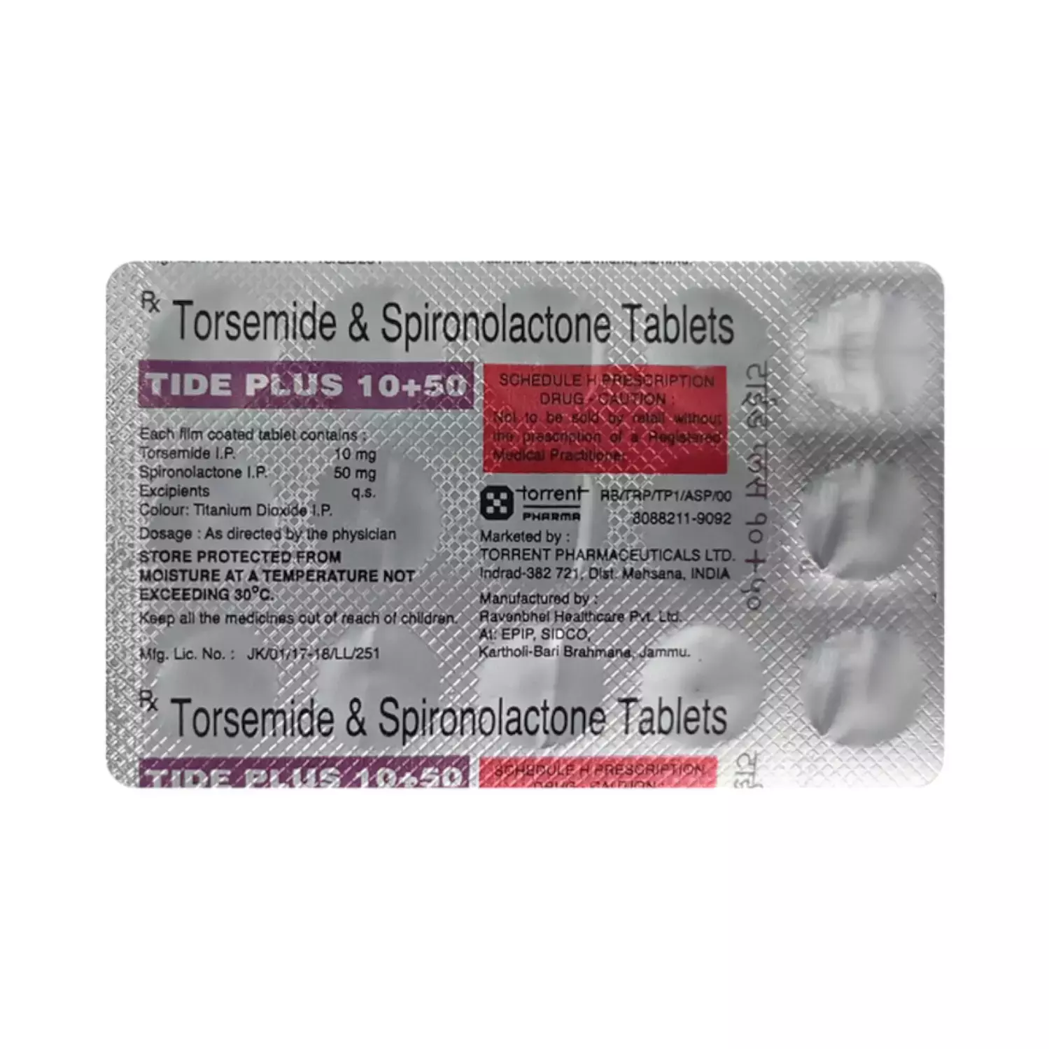 Tide Plus 10/50Mg Strip Of 15 Tablets