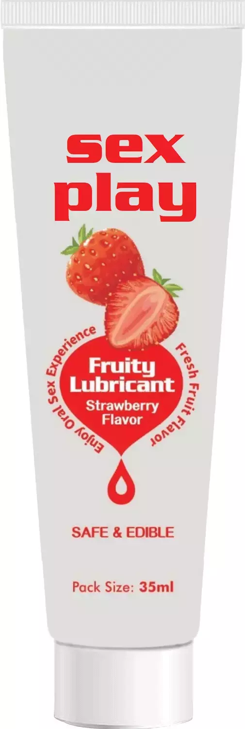 Sex Play Fruity Lubricant - Edible Strawberry Flavor Lube (For Oral Sex) (35 Ml)